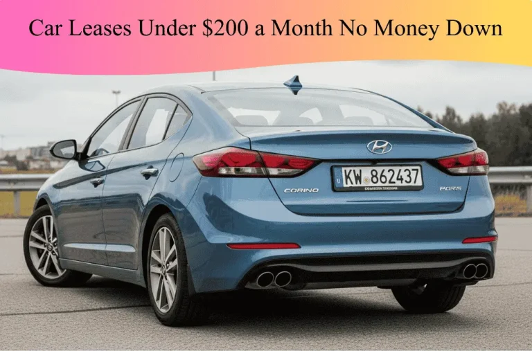 Car Leases Under $200 a Month No Money Down