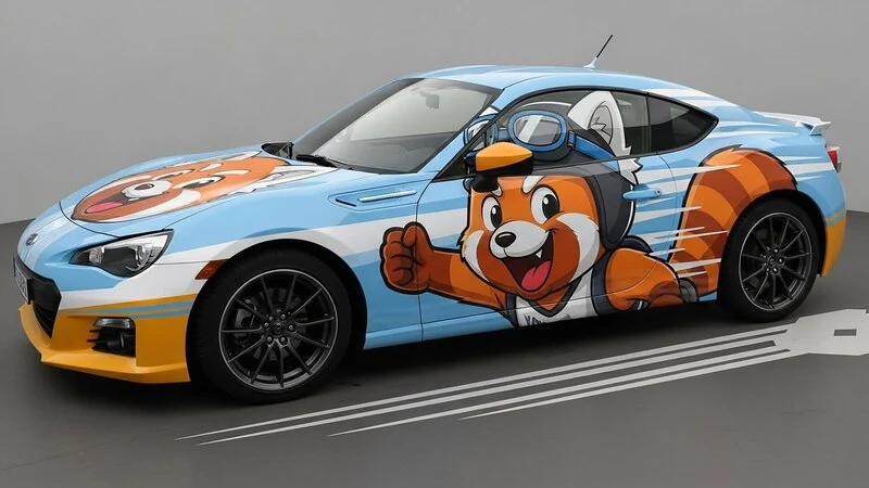 Mascot car Wrap