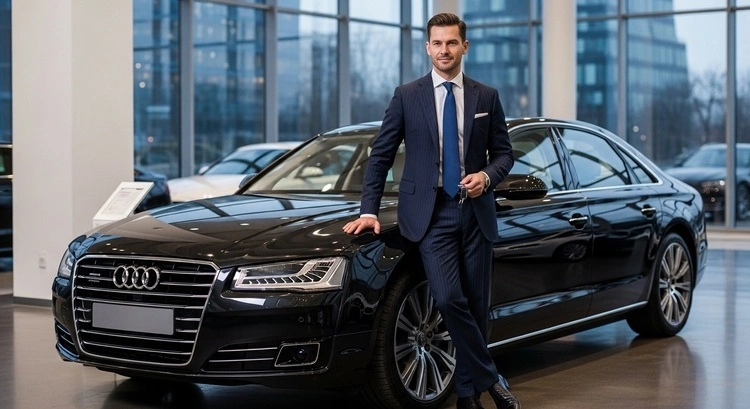 A person with Audi